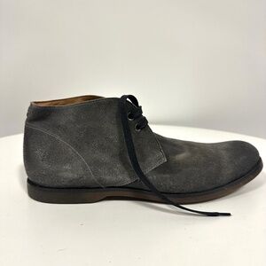 John Varvatos Gray Suede lace up Bootie 10